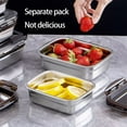 thumbnail image 4 of TaTaai 1Pcs Square Stainless Steel Food Containers with Lids, Airtight Bento Lunch Box, Metal Meal Prep Food Containers Reusable Stackable | Nestable Oven/Dishwsher/Freezer Safe, 4 of 6
