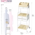 thumbnail image 3 of Rolling Makeup Organizer Cart - Floor Skincare Storage with Non-woven Drawers, Vanity Organizer Cosmetic Display Cases with Wheels, Cabinet for Skin Care Perfume Nail Polish Brush Hair Tool, 3 of 10