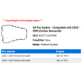 thumbnail image 2 of Oil Pan Gasket - Compatible with 2000 - 2005 Pontiac Bonneville 2001 2002 2003 2004, 2 of 2