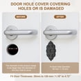 thumbnail image 5 of Uxcell Door Hole Cover Plate Zinc Alloy Vintage Deadbolt Knob Hole Repair for Hole Filling Decor Black, 5 of 7