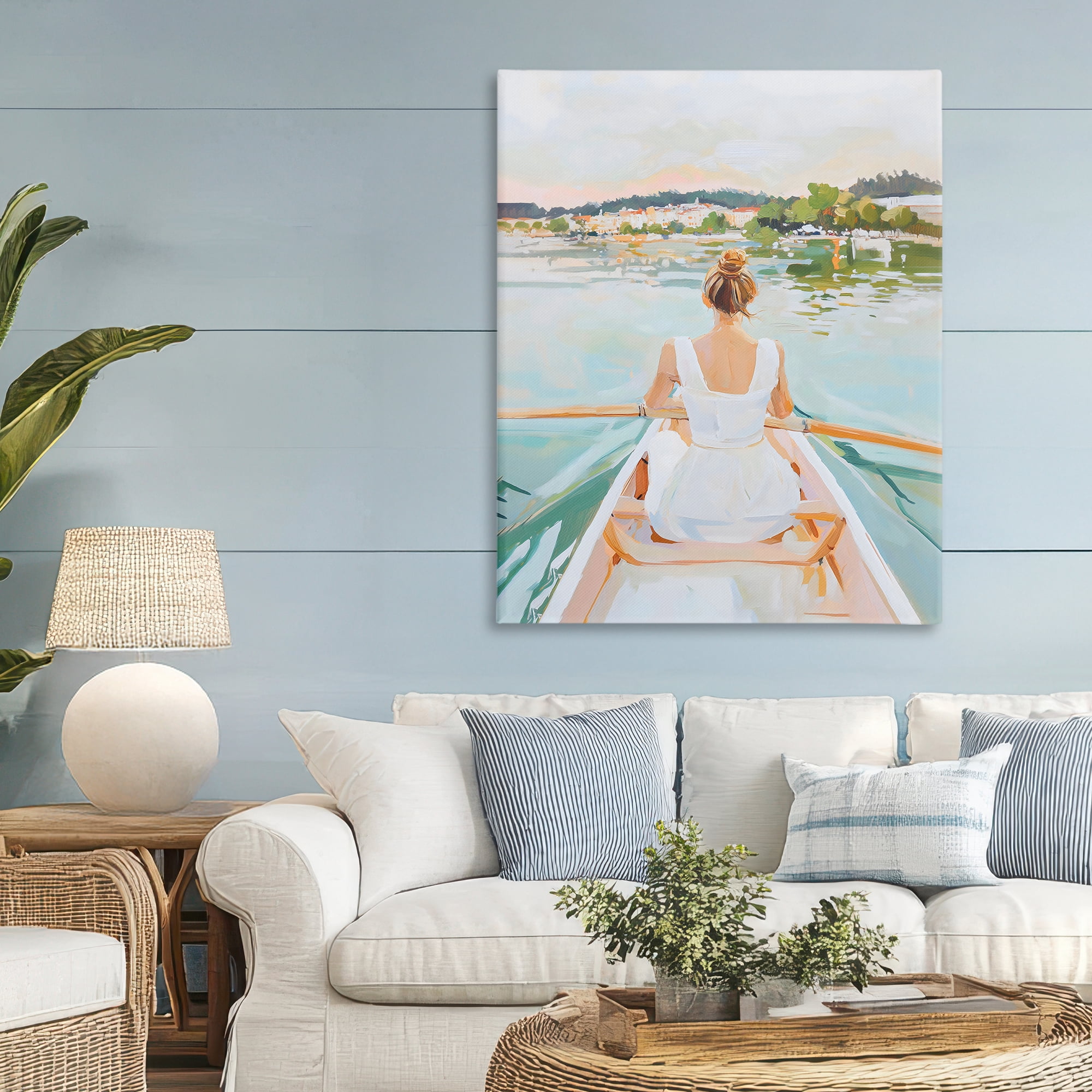 Stupell Industries Girl In Peaceful Canoe Ride Canvas Wall Art, design by The Prints Vibe