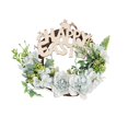 thumbnail image 3 of Corona de flores de Pascua, corona de festival, decoración de puerta de entrada, decoración de ventana, corona de puerta floral para accesorios Azul, 3 of 9