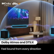 Hisense R652 5.1 440W output, Rear Surround Speakers, 6.5” Wireless Subwoofer Soundbar, Dolby Atmos and DTS Virtual X, Easy Connect