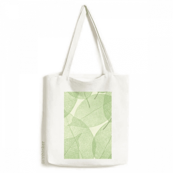 green white illustration pattern tote canvas bag shopping satchel casual handbag