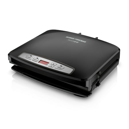 George Foreman Rapid Grill Series 6-Serving Removable Plate Electric Indoor Grill and Panini Press, Black,