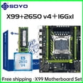 thumbnail image 2 of SOYO X99 Motherboard Set with Intel Xeon E5 2650 V4 CPU & Dual-channel DDR4 16Gx1 2133MHz RAM for Gaming Computer Components, 2 of 4