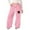 a-Pink7013, variant on FINALGANG Girls Kids Star Print High Waisted Wide Leg Sweatpants Drawstring Waist Baggy Casual Pants With Pockets For Daily Wear Pink 4-5