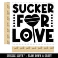 thumbnail image 2 of Sucker For Love Heart Lollipop Valentine's Day Square Rubber Stamp Stamping Scrapbooking Crafting - Medium 1.75in, 2 of 7