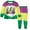 P109-Green, variant on HCNTES Baby Boy Clothes Girl Outfits Fashion Sweatshirt Sweat Pant Kids Toddler Tops Pant Sets,Sizes 4-5 Years