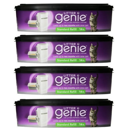 Litter Genie Cat Litter Disposal System REFILL CARTRIDGE - 4 pack