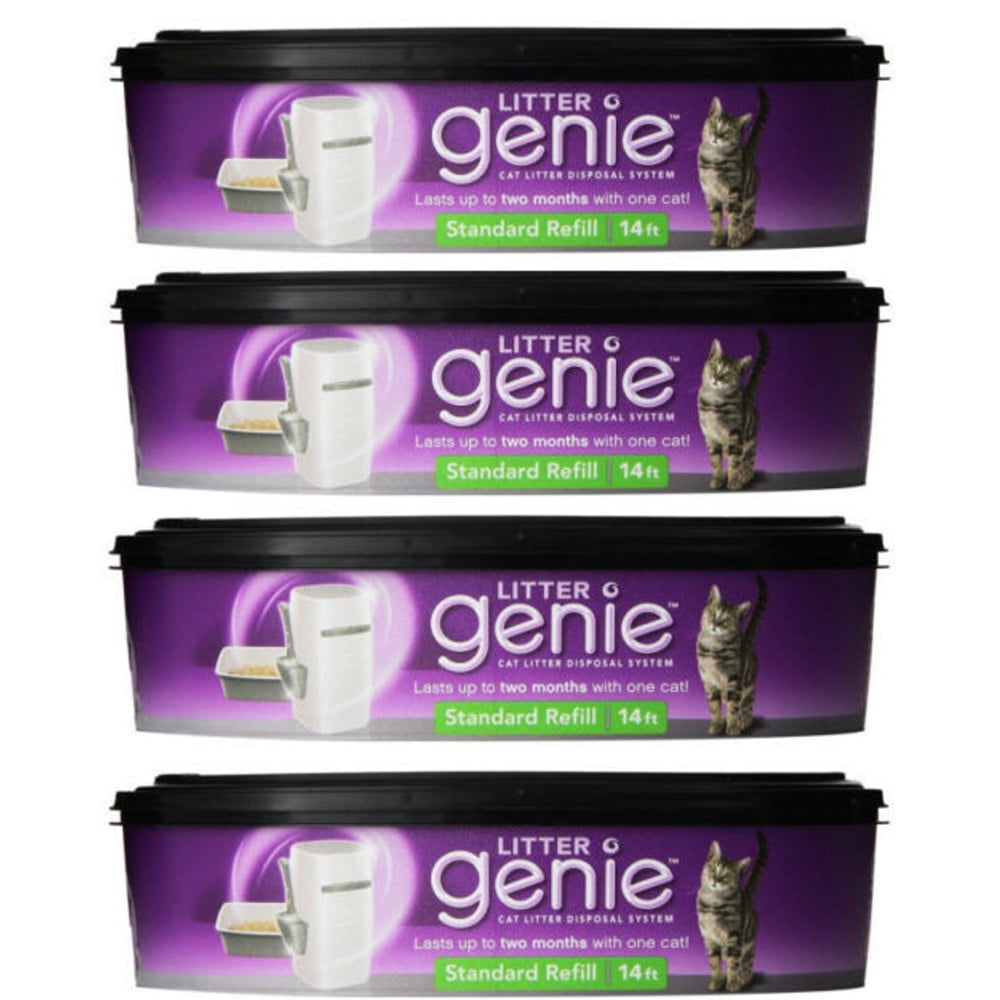 Litter Genie Cat Litter Disposal System REFILL CARTRIDGE 4 pack