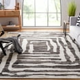 thumbnail image 2 of SAFAVIEH Casablanca Isaiah Geometric Area Rug, Ivory/Charcoal, 8' x 10', 2 of 9
