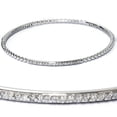 thumbnail image 1 of 3/4ct Diamond Bangle Stackable Womens Bracelet 14K White Gold, 1 of 3