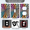 thumbnail image 3 of Yayeee Toggle Light Switch Wall Plate 1-Gang 4.5"x2.7" Home Decorative Outlet Cover, Beige Wavy Plaid, 3 of 7