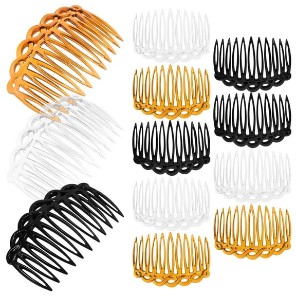 12 Pcs Gold Hair Barrettes for Women Accessories Girls Comb