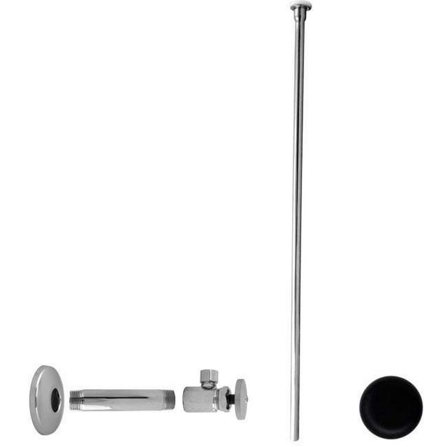 Westbrass D103KFH-62 Kit de Toilette à Tête Plate IPS 0.5 Po X.38 Po - Rond - Noir