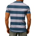thumbnail image 7 of WAYUTE Men's T Shirts V Neck Short Sleeve Patchwork Color Striped Printed Stretch Fit Tee Tops with Front Pocket Beach Casual Summer Tshirts, 7 of 7