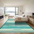 thumbnail image 3 of ODIKA 2'x3' Machine Washable Non-Slip Area Rug, Modern Teal High Traffic Rug, Blue, 1069043, 3 of 7