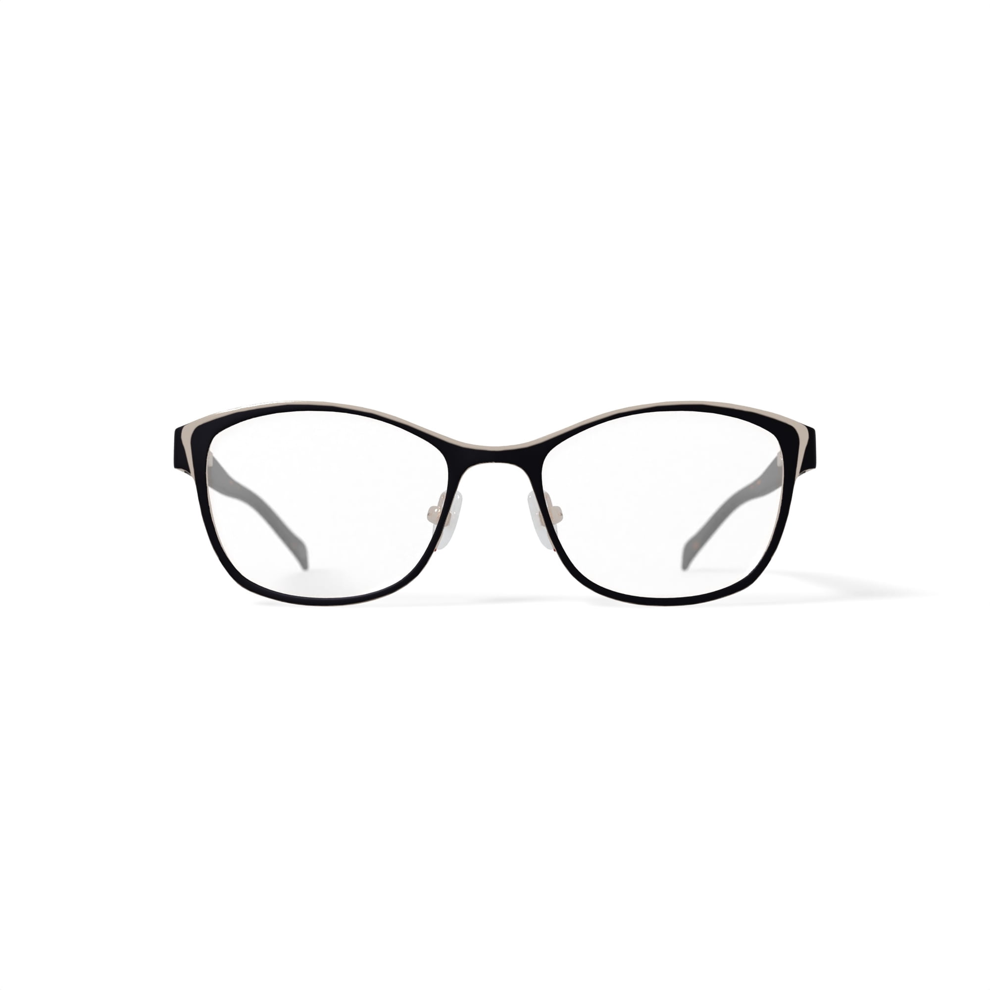 Laura Ashley Women's Grace Square Prescription Eyeglasses with Case, Black/Gold