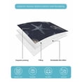 thumbnail image 5 of Navy Blue Coastal Twin Size Down Alternative Comforter,Lightweight Comforter Quilt Bedding Set with Pillow Shams Nautical Summer Beach Sea Turtle Starfish Bed Comforter Duvet Insert 68"x86", 5 of 7