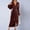 #0170-Brown, variant on Women's Satin Maxi Dress, Deep V-Neck Long Puff Sleeve with Ruched Waist, Elegant Evening Gown for Wedding Party Gift