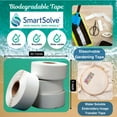thumbnail image 3 of Cinta soluble en agua SmartSolve | 1 x 30 yardas | Se disuelve rápidamente en agua | Autoadhesivo | Máscara para Hidrografía y Doble Inmersión | Manualidades y etiquetas | Biodegradables | Ecológico, 3 of 6