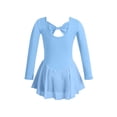 thumbnail image 4 of AUNVITO Girls Ballet Leotard Dress with Mesh Skirt Short Sleeve V-Neck for Dance Practice and Performance Comfortable and Elegant, 4 of 6
