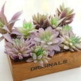 thumbnail image 3 of 10 Uds. Cabezas de flores suculentas de simulación DIY suministros creativos decoración interior plantas artificiales, 3 of 5