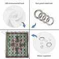 thumbnail image 4 of Farmhouse Flowers Shower Curtain, Waterproof Shower Curtains for Bathroom, Ethnic Retro Abstract Pattern Lattice Washable Fabric Bathtub Curtain Set Bath Decor with 12 Hooks Standard 72"x72", 4 of 8