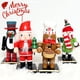 thumbnail image 4 of Adornos navideños de madera para Cascanueces, figuras de Cascanueces, juguete con Papá Noel, muñeco de nieve, pingüino, marioneta de Chef, adornos de escritorio, 4 of 6