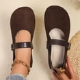 thumbnail image 2 of Coffee Women'S Shallow Mouth Slip-On Shoes Boasting Flat Sole Muted Hue For Casual Outfits, 2 of 9