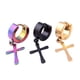 thumbnail image 4 of Pendientes de cruz de estudiante masculino personalizados de acero de titanio simples a la moda, pendientes de botón, juego de botones de cruz, 4 of 5