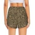 thumbnail image 4 of Uemuo Leopard1 Pattern Women's Athletic Shorts High Waisted Running Shorts with Liner Pockets Gym Elastic Workout Shorts-Large, 4 of 9