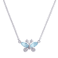 thumbnail image 3 of Collar para Mujer LuckyLy Dije de Mariposa con Cristal y Zirconias Modelo Gina plateado UNITALLA, 3 of 6