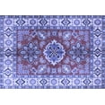 thumbnail image 1 of Ahgly Company Machine Washable Indoor Rectangle Geometric Blue Traditional Area Rugs, 4' x 6', 1 of 4