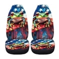 thumbnail image 5 of XYZCANDO Car Seat Covers Stretchy Cloth Car Front Seat Covers Car Seat Cover Set Lightweight Anti-Slip Truck SUV, Frog and American Flag Design, 5 of 10