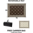thumbnail image 2 of Tapis d'Extérieur pour Patio xft Tapis Portable en Paille Plastique Tapis d'Extérieur Pliable Réversible Tapis Extérieur pour VR Balcon Terrasse Porche Pique-Nique Plage Camping, 2 of 9