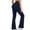 Navy, variant on Luowei Women's Flare Yoga Pants High Waisted Flared Leggings Workout Bell Bottoms Leggings Tummy, Blue, M