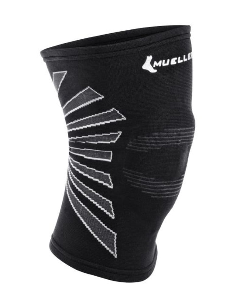ACE Brand Adjustable Compression Knee Support with Stabilizers, Black/Gray  – One Size