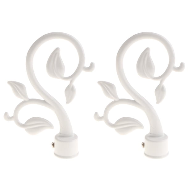 2 Uds., Varilla para Cortinas para Cortina de Ventana / Remates de Poste, Decoración de para hogar, 22 Mm, - Blanco BLESIY Soporte para empotrar