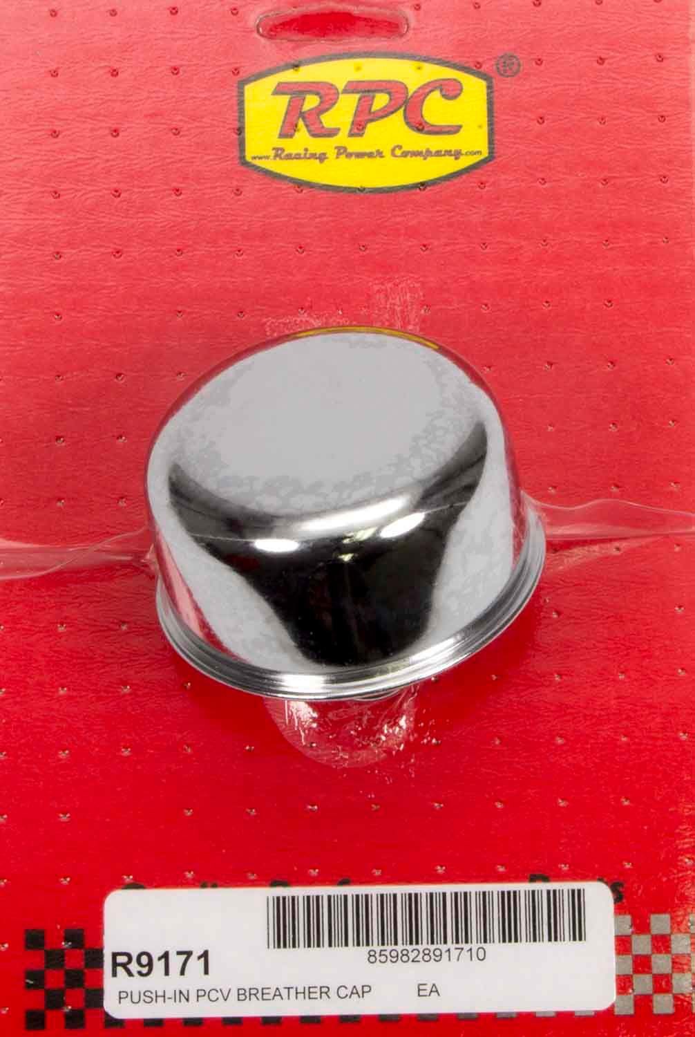 Racing Power R9171 PCV Steel Push-In Breather, Chrome