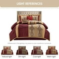 thumbnail image 6 of Lanco Wine Gold Comforter Set , California King Size , 7 Pieces Fashion Jacquard Bedding Set, 6 of 8