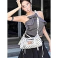 thumbnail image 4 of SPEKSEE Women’s Y2k Polka Dot Shoulder Hobo Bag,Retro PU Crossbody Bag with Coquette Clear Pocket,Stylish Underarm Fall Purse, 4 of 14