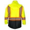 thumbnail image 2 of SAS Safety 690-1520 Rain Jacket, Class 2 Yellow with 2" Reflective Contrasting Trim - XLrg, 2 of 2