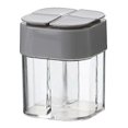 thumbnail image 1 of Spice dispenser Spice jar 4 compartments Spice jar Salt jar Sugar jar Spice container Salt and Pepper Grinders For Kitchen Bbq Gray Sea, 1 of 5