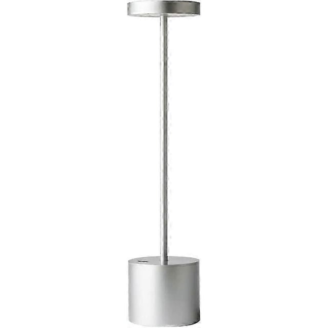 Led Wireless Table Lamp, Small Rechargeable Metal Desk Lamp, 2 Gradation Levels, Modern Hotel Bedroom Restaurant