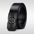 thumbnail image 1 of Cinturón de cuero de lujo ligero con hebilla automática para hombre, cinturón de vestir interior, informal, de negocios, combina con todo, 1 of 6