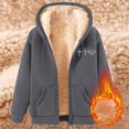 thumbnail image 2 of GTEYOIJN Women's Casual Full Zip Up Lined Hoodie Sweatshirt Jacket Coat Fashionable and Casual Fleece Lined Thickened and Warm Hooded Sweatshirt（Xxxl), 2 of 3