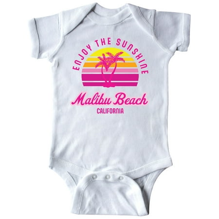 

Inktastic Summer Enjoy the Sunshine Malibu Beach California in Pink Gift Baby Boy or Baby Girl Bodysuit