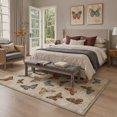 thumbnail image 4 of GENIMO 2'x3' Entryway Rug, Machine Washable Non Slip Low Pile Area Rug for Front Door Kitchen Bathroom, Nature Inspired Animal Print, Warm Beige, 4 of 7